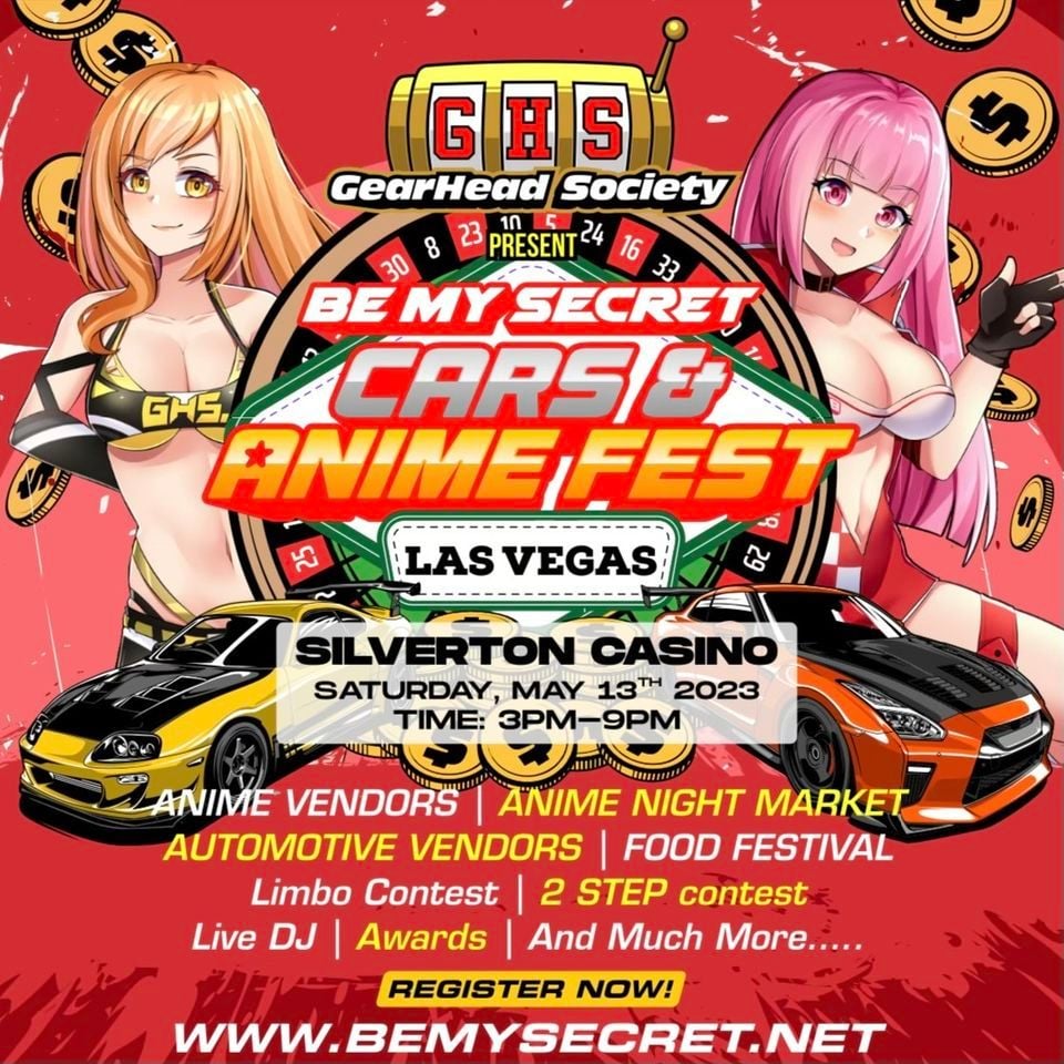 BeMySecret Cars & Anime Con Las Vegas, Las Vegas Convention Center, May 7  2022 | AllEvents.in
