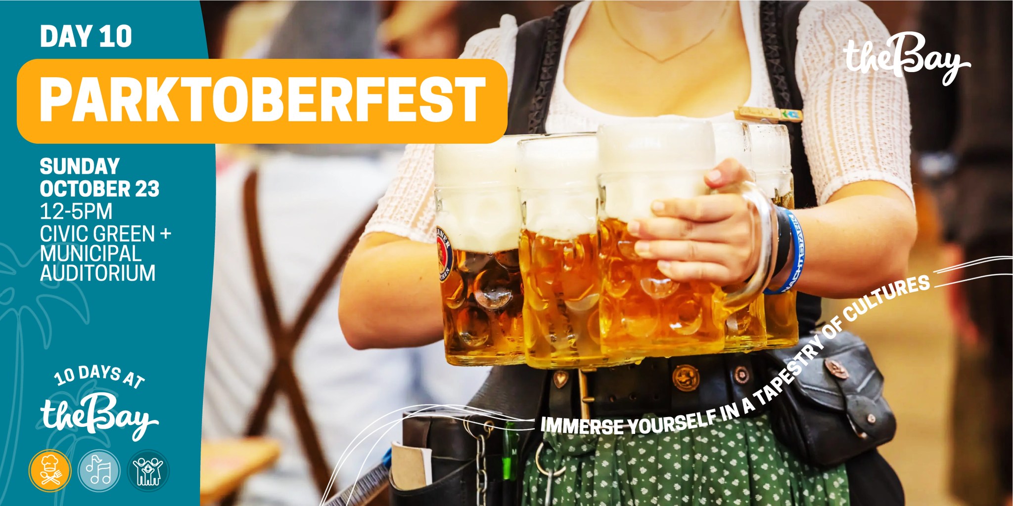 Parktoberfest | 10 Days at The Bay Grand Opening
Mon Oct 24, 12:00 PM - Thu Nov 24, 5:00 PM
in 4 days